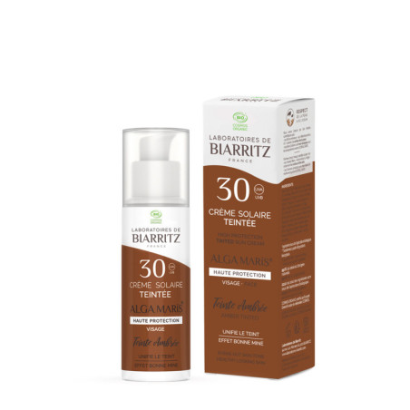 Crema Solare Colorata "AMBRÉE" AMBRA Bio Viso SPF 30 50 ml